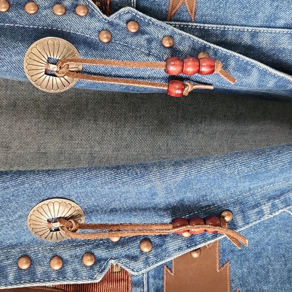 Vintage Designs Limited Southwestern Denim Jacket Oversized‎ - Picture 7 of 13